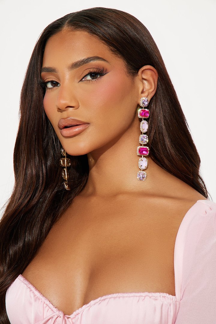 Gorgeina Earrings - Pink/combo