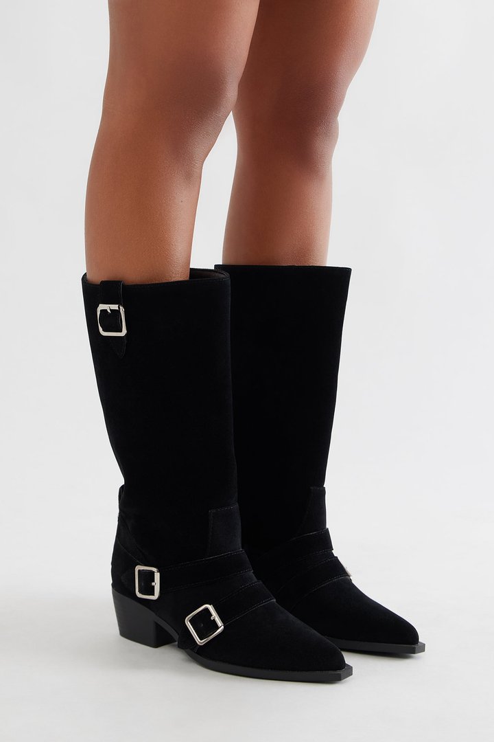 Easy Rider Buckle Boots - Black