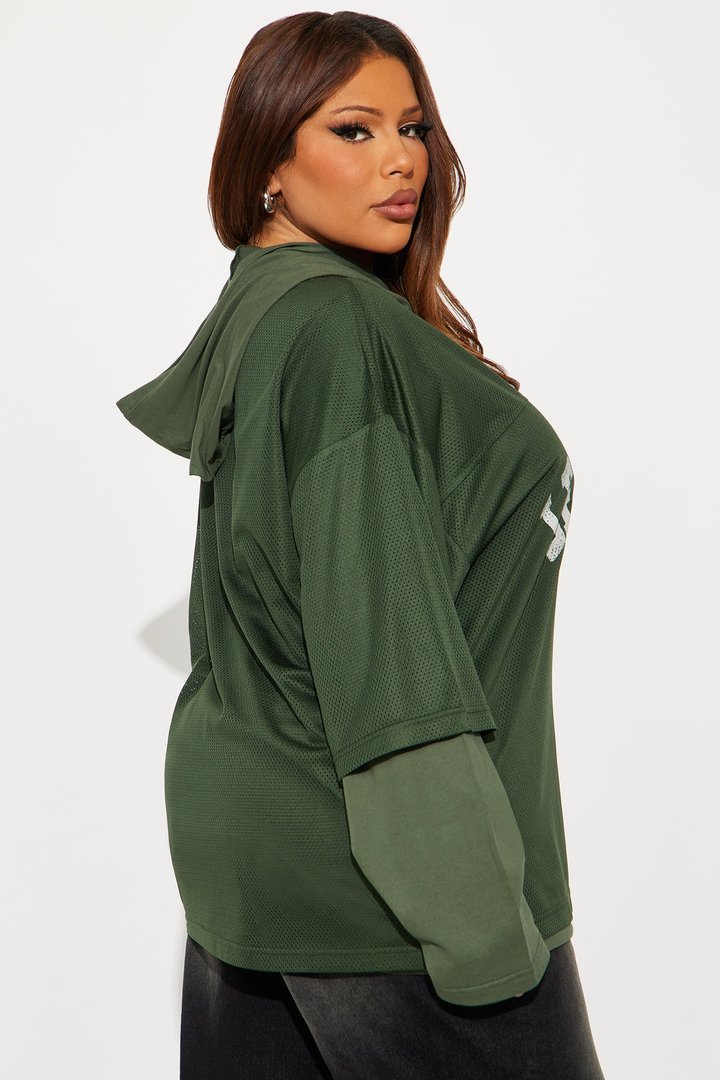 Legendary Queen Jersey Hoodie - Hunter Green
