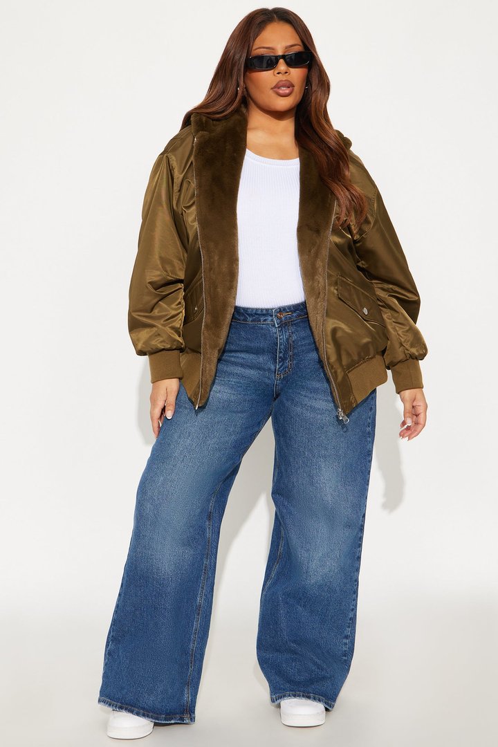 Kimmy Reversible Bomber Jacket - Olive