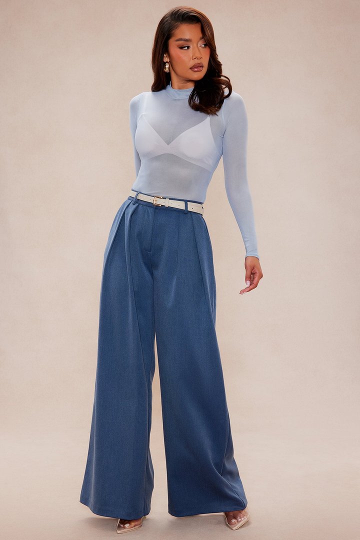Mila Wide Leg Pant - Denim