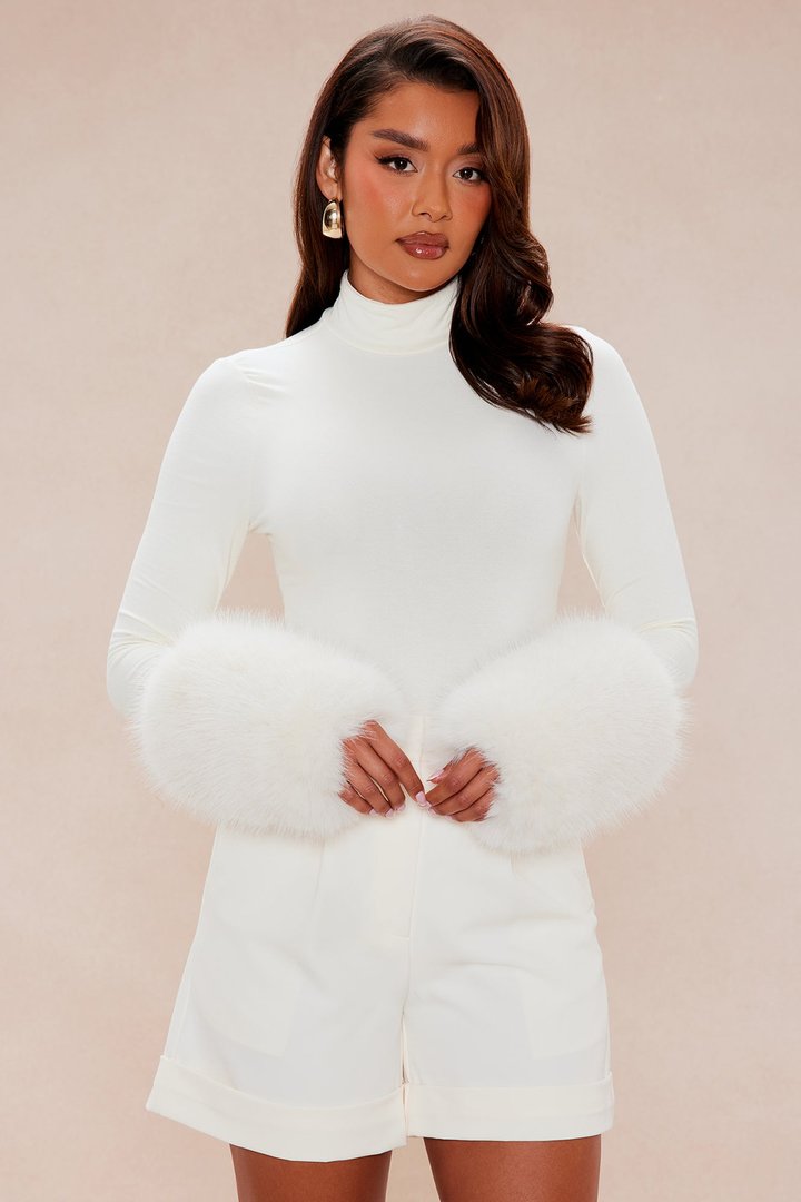 Moscow Fur Bodysuit - Cream