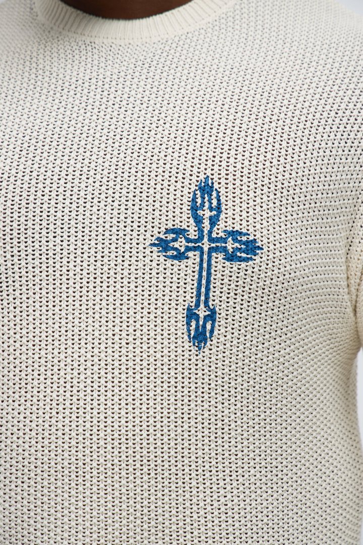Sacrifice Pullover Sweater - Cream
