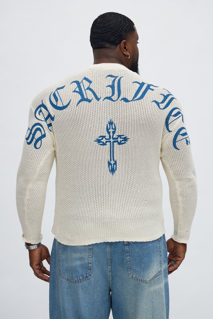Sacrifice Pullover Sweater - Cream