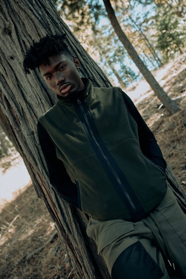 Ready To Go Contrast Trimmed Fleece Vest - Green