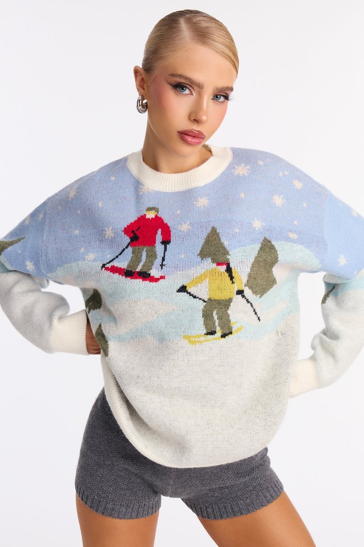 Ski Date Sweater - Multi Color