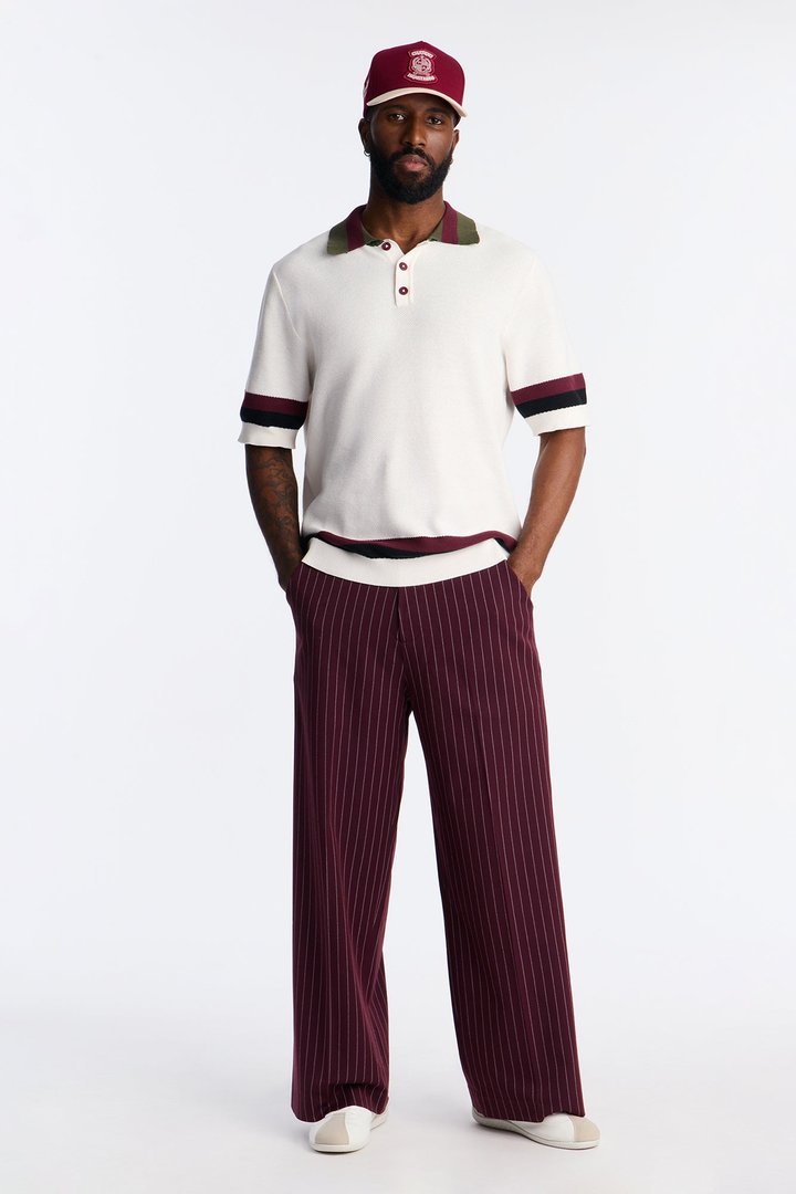 Driftwood Colorblock Short Sleeve Polo - White/combo