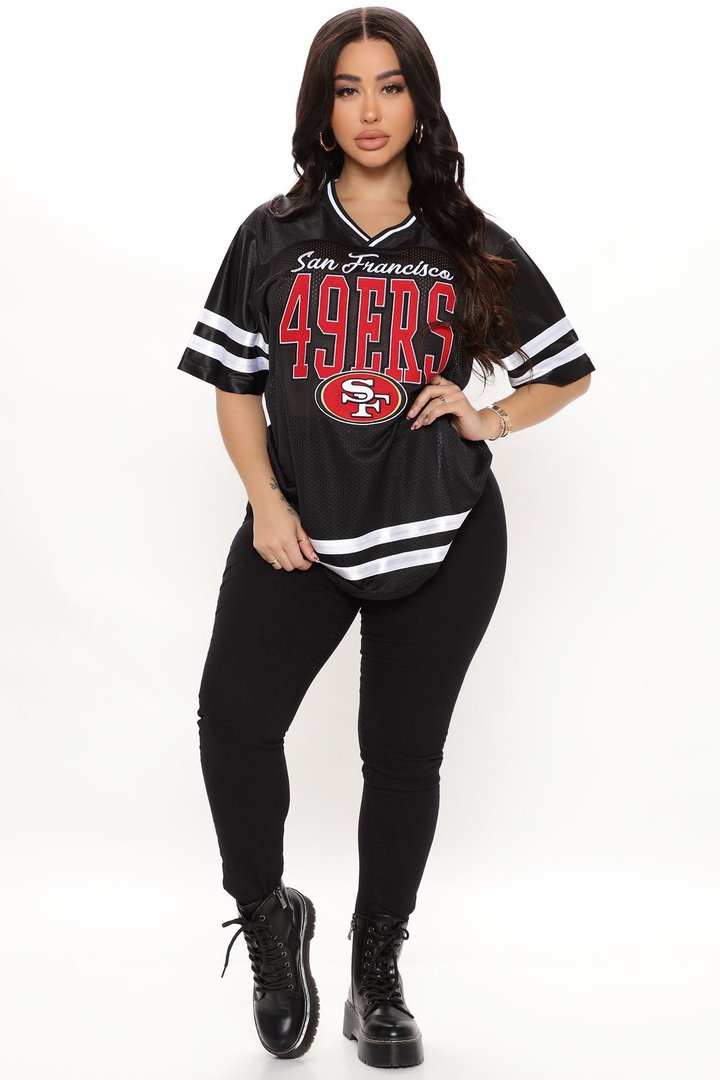 NFL The Faithful 49ers Mesh Top - Black