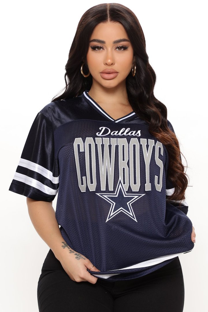 NFL Ain't No Rookie Cowboys Mesh Top - Navy