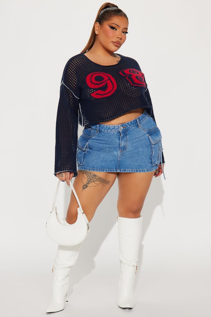 Set New Limits Denim Cargo Mini Skirt - Medium Wash