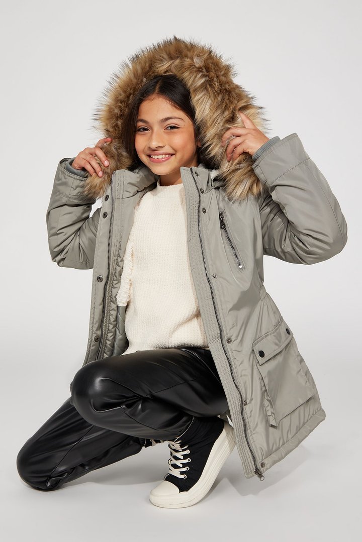 Mini Cold News Puffer Jacket - Olive