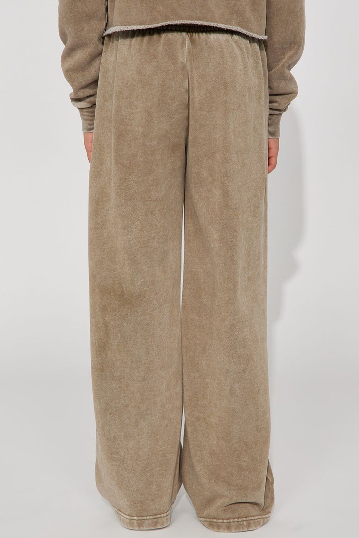 Mini New York Washed Wide Leg Pant - Taupe/combo