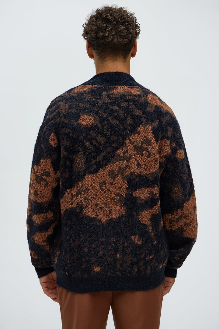 Lock It In Zip Sweater - Brown Combo