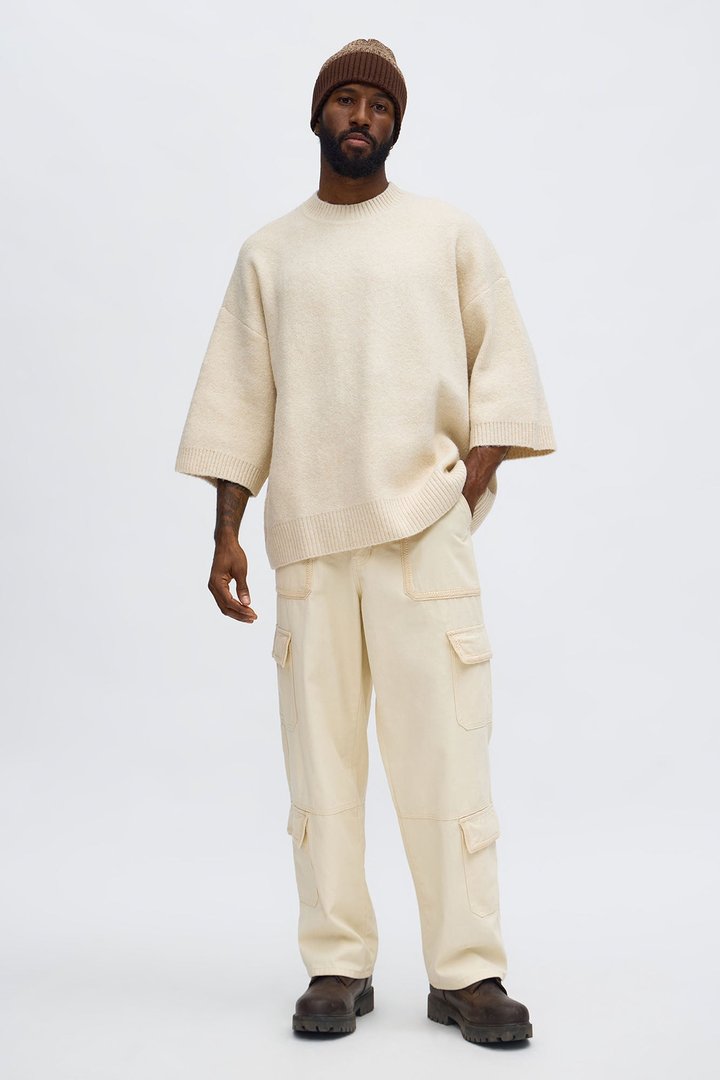 Oversized Ararat Sweater Shirt - Beige