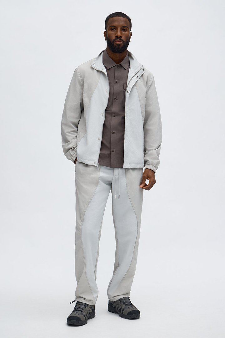 Straight Big Waves Track Pant - Grey