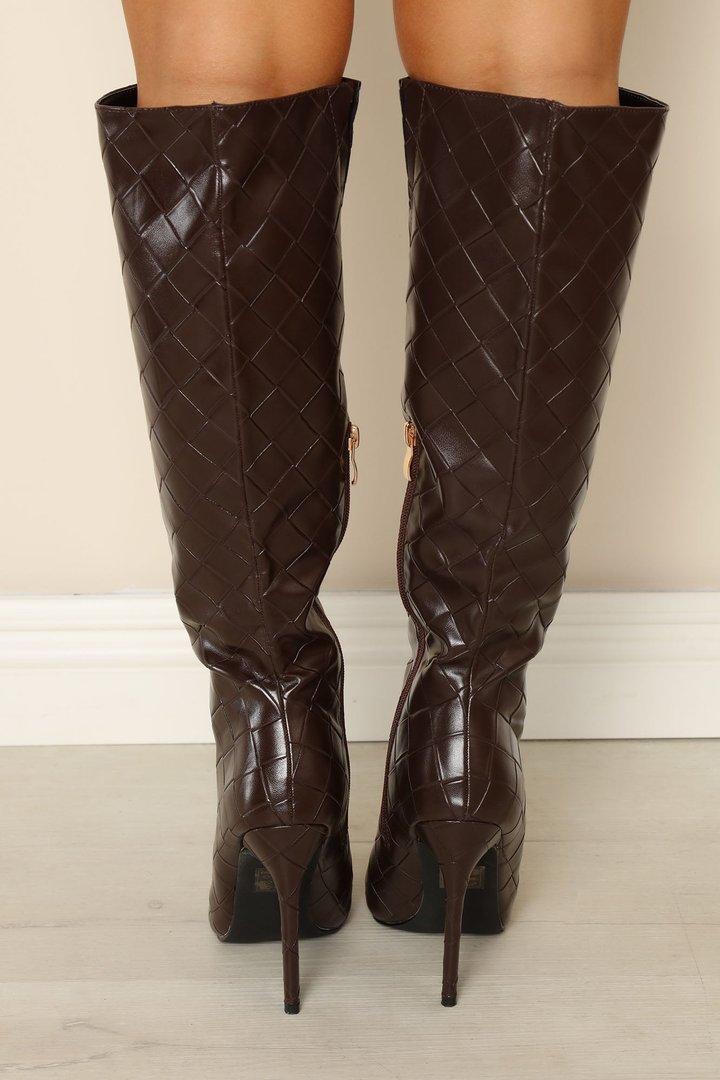 Can't Handle Me Knee High Boots - Brown