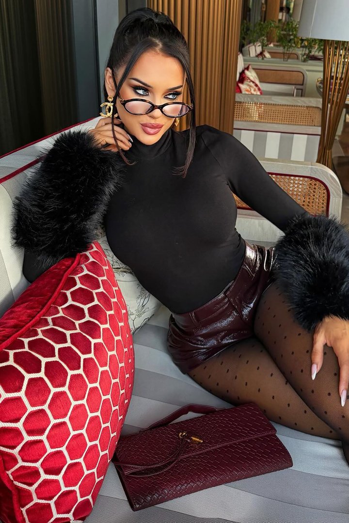 Moscow Fur Bodysuit - Black