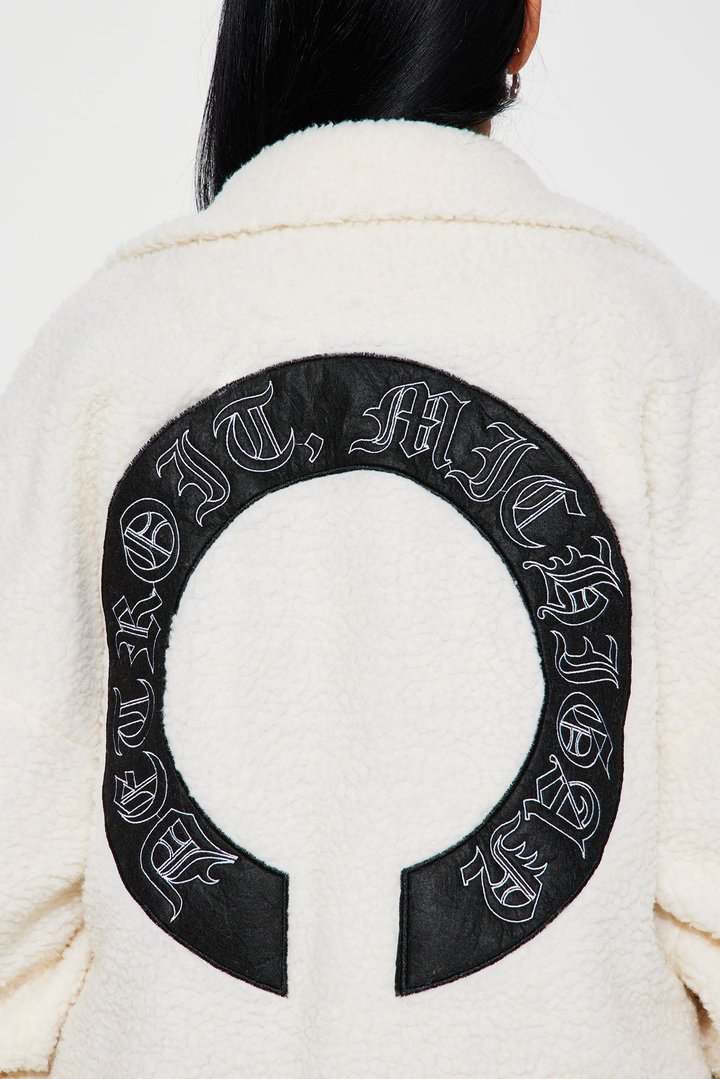 Streets of Detroit Sherpa Jacket - Cream