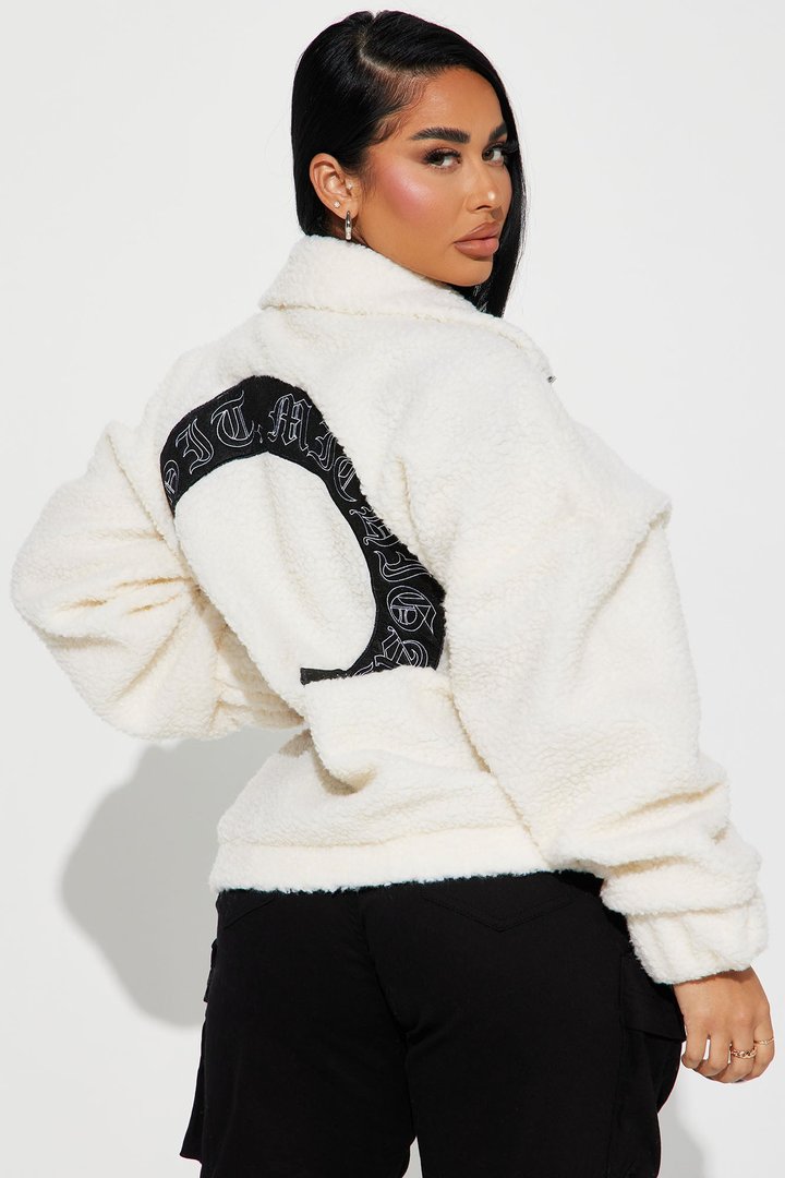 Streets of Detroit Sherpa Jacket - Cream