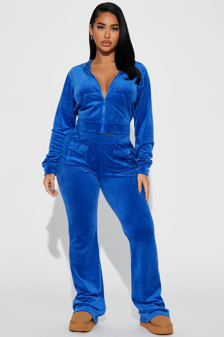 My Favorite Velour Pant Set - Blue