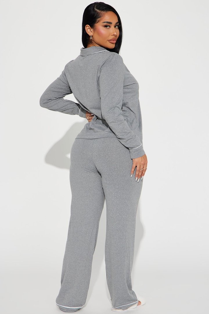In The Morning PJ Pant Set - Heather Grey