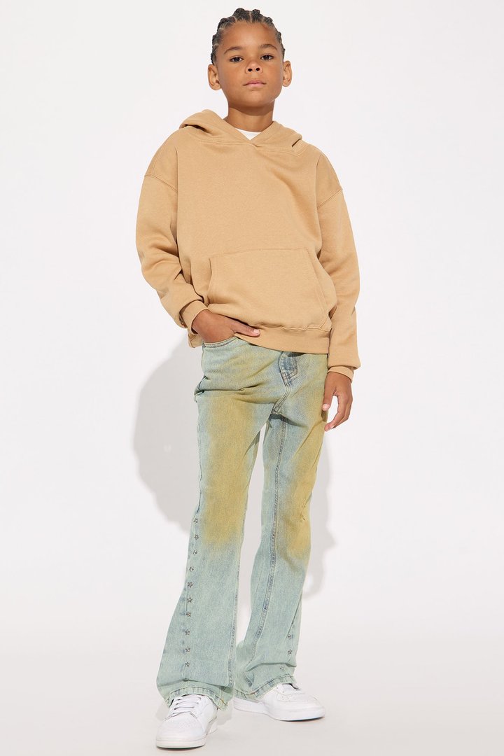 Mini Stacked Skinny Flare Star Of The Show Studded Jean - Vintage Blue Wash