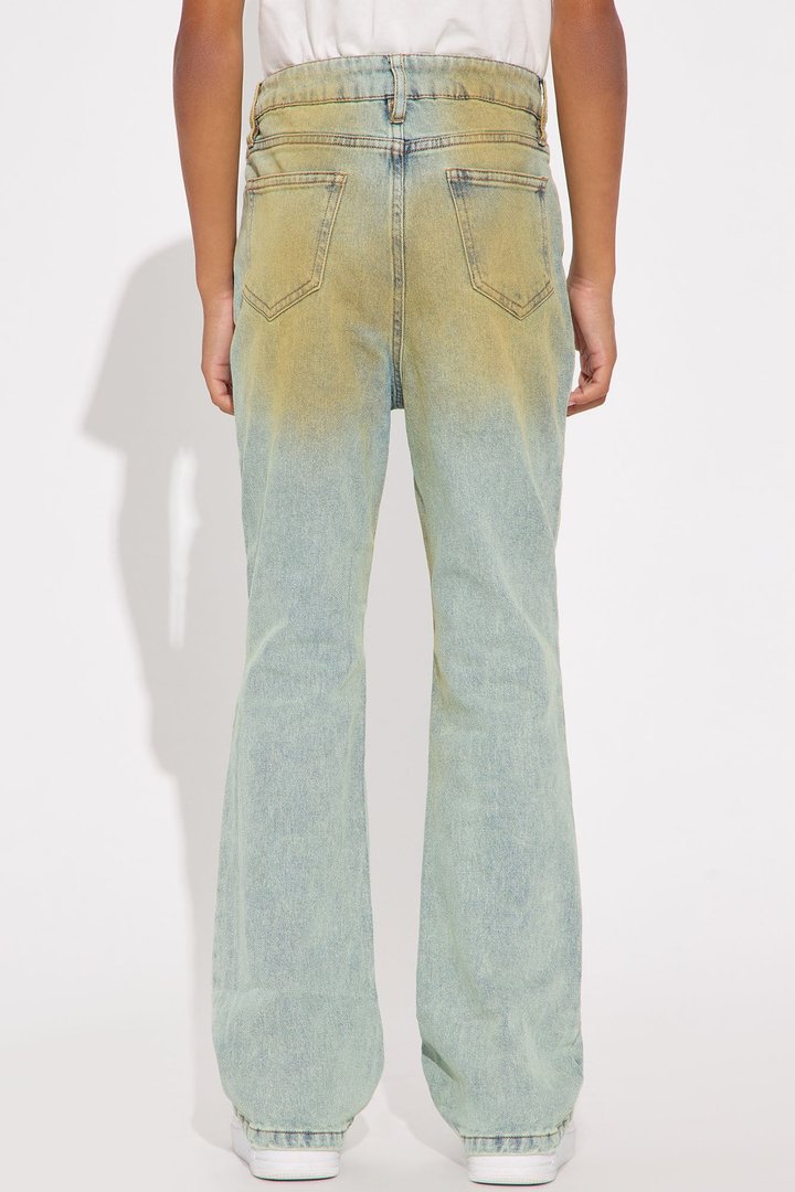 Mini Stacked Skinny Flare Star Of The Show Studded Jean - Vintage Blue Wash