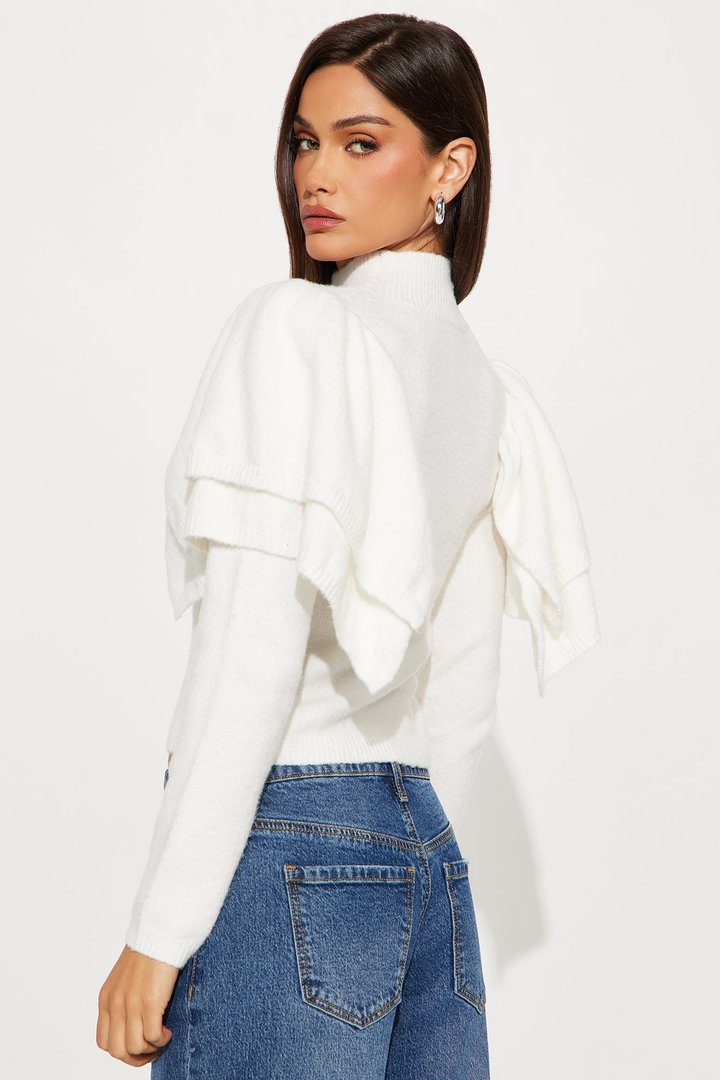 Sweet Nothings Mock Neck Sweater - White
