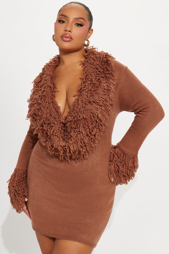 Chi Sweater Mini Dress - Mocha