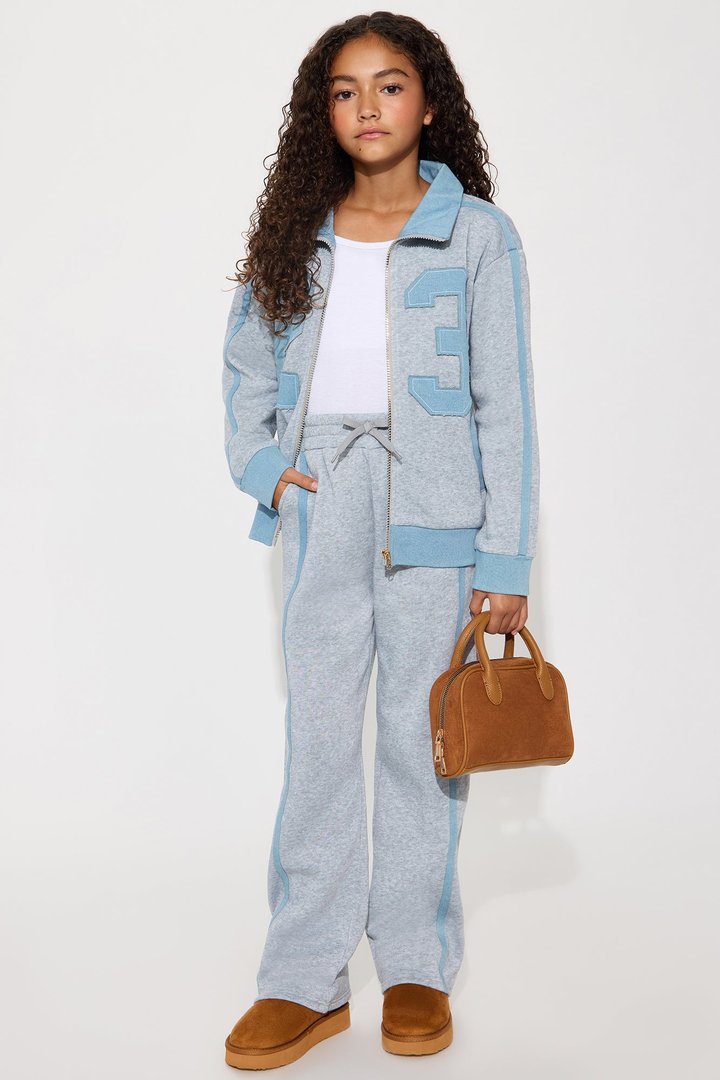 Mini Chill Girl 23 Sweatshirt And Pant Set - Grey/combo