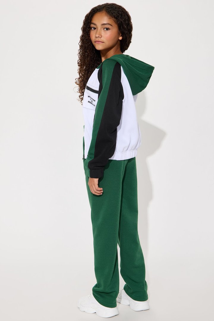 Mini Manhattan Fleece Pant Set - Hunter