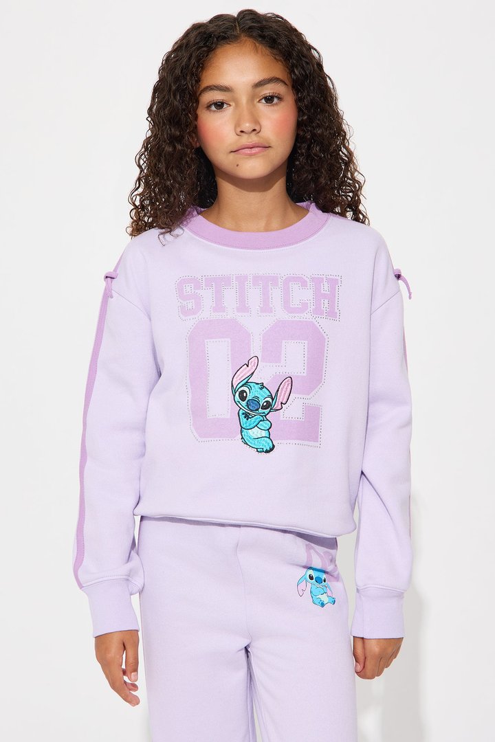 Mini Stitch 02 Wide Leg Pant Set - Purple