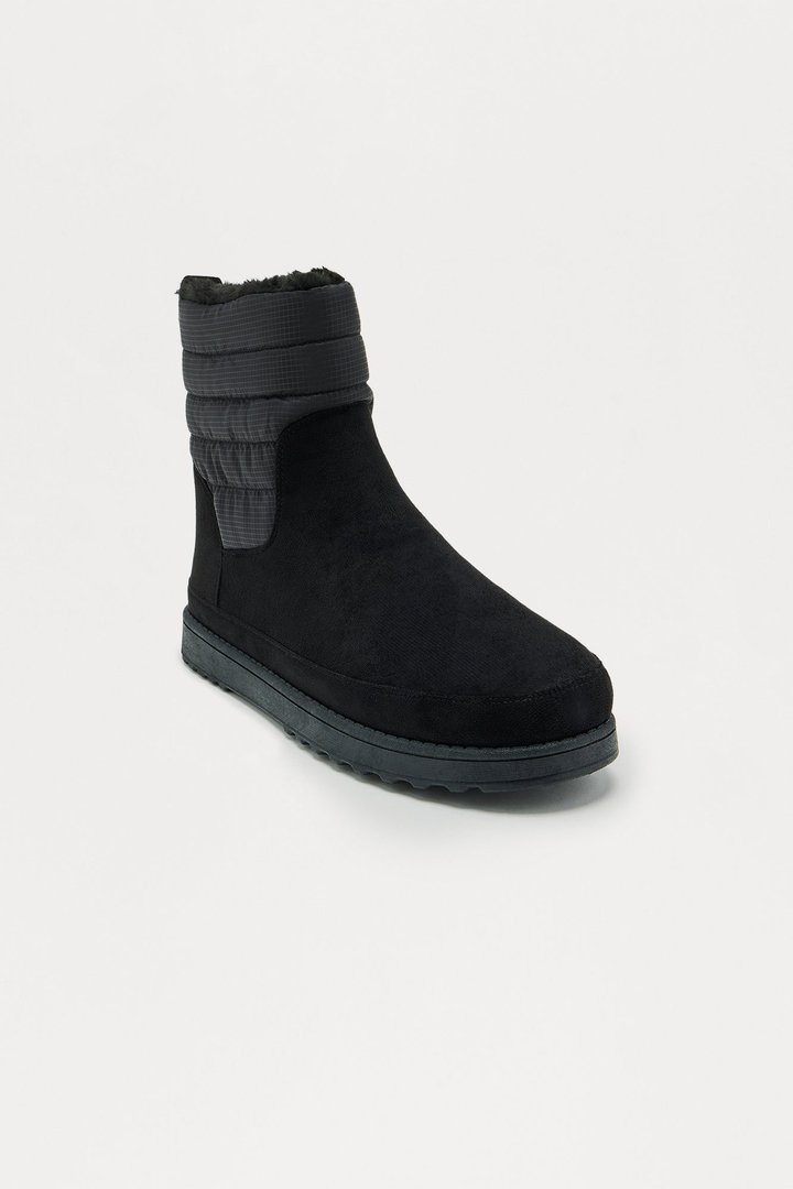 Rebel Step Faux Suede Boot - Black
