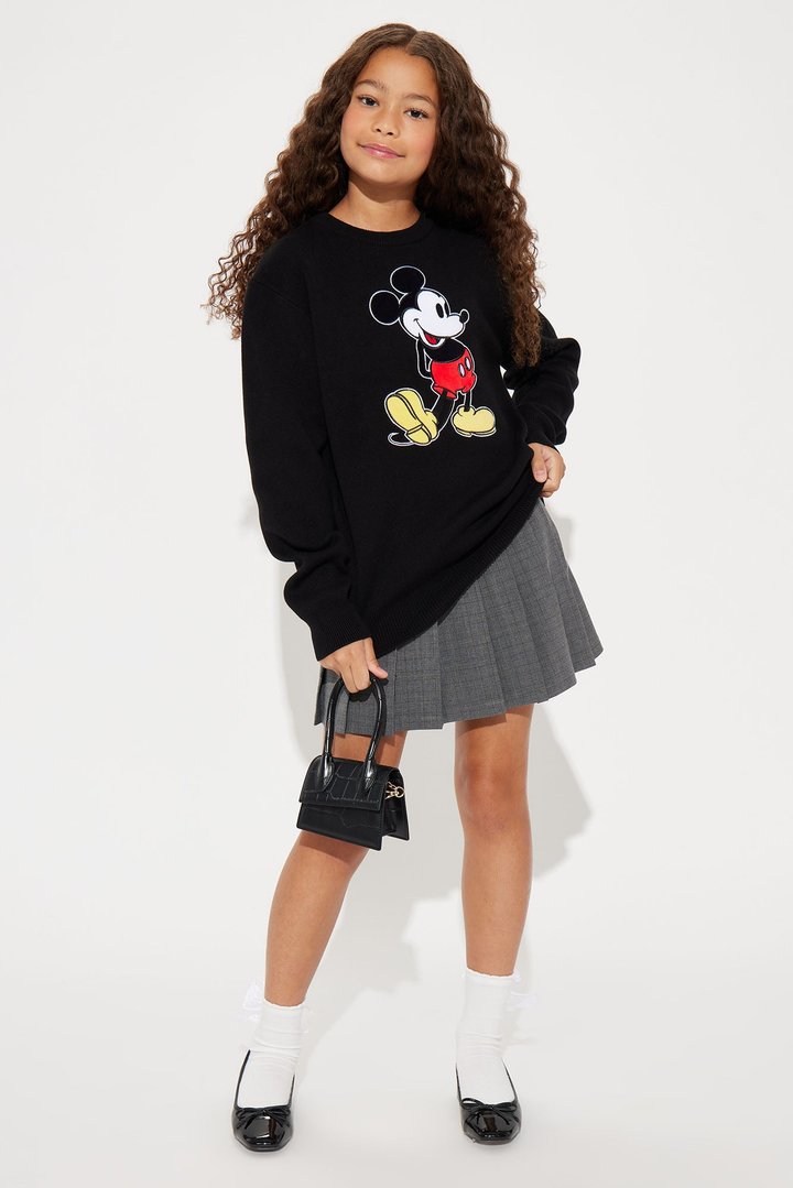 Mini Mickey Mouse Front And Back Sweater - Black/combo