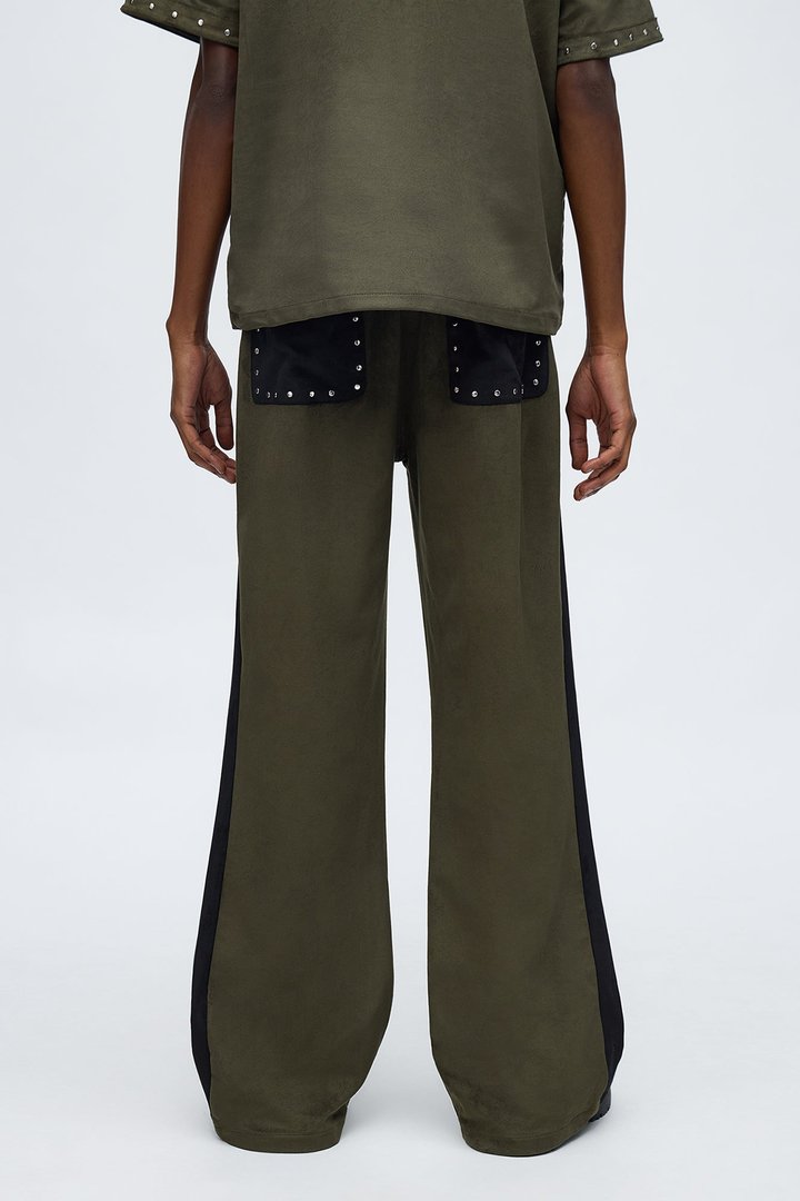 High Noon Studded Flare Pant - Olive