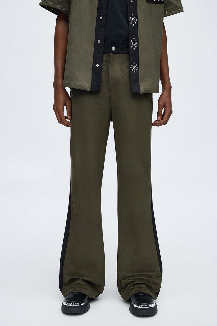High Noon Studded Flare Pant - Olive