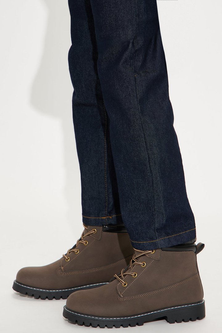 Mini Let's Get To Work Lace Up Boots - Brown