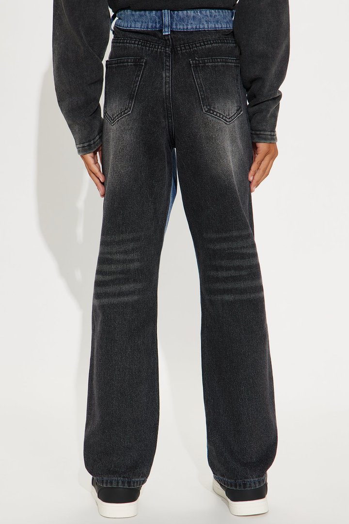 Mini Straight Track Me Down Jean - Blue/combo