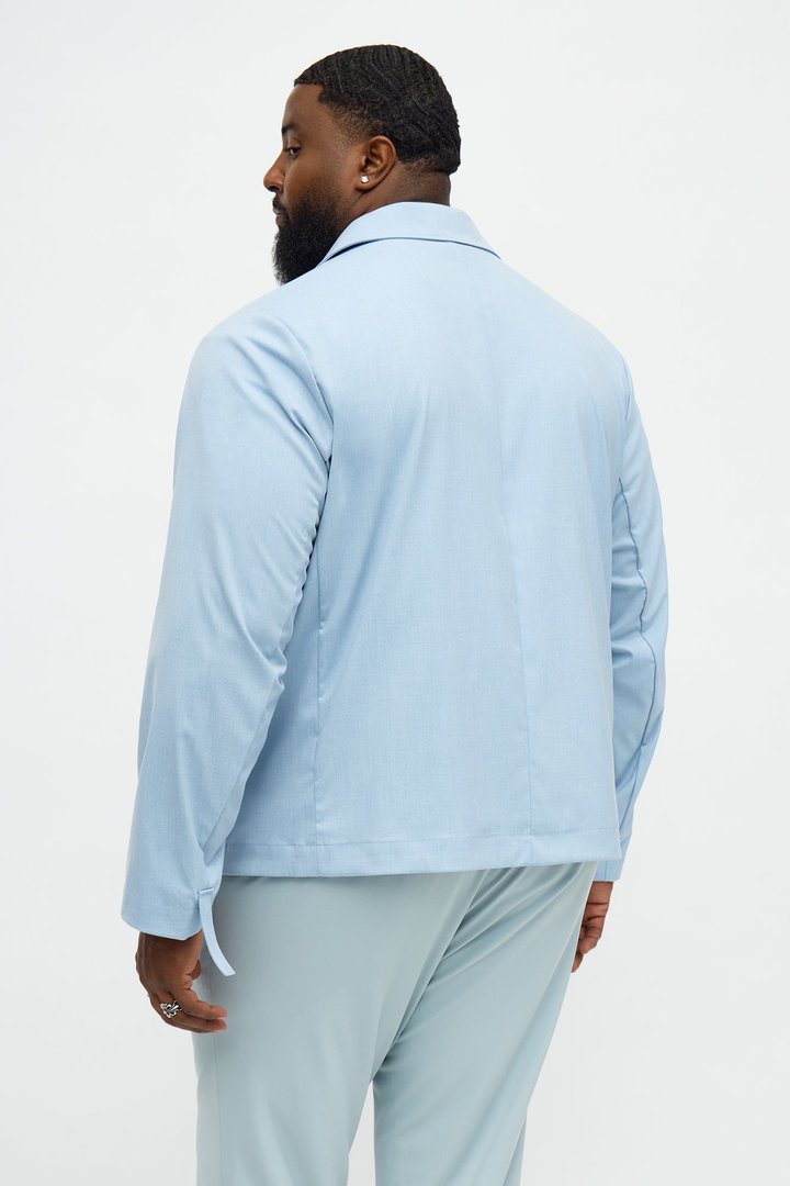 Cloudine Zip Shirt Jacket - Blue