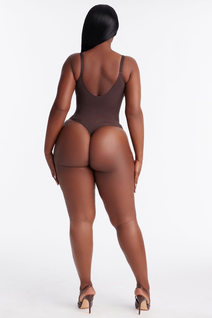 Nova Sculpt Seamless Strong Compression Low Back Thong Bodysuit - Coco