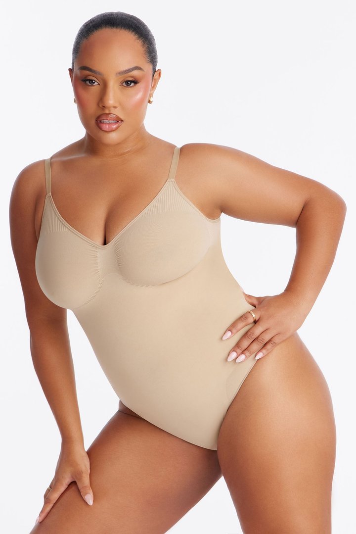 Nova Sculpt Seamless Strong Compression Brief Bodysuit - Sand