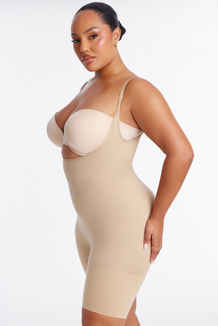 Nova Sculpt Seamless Strong Compression Butt Lifting Bodysuit - Sand