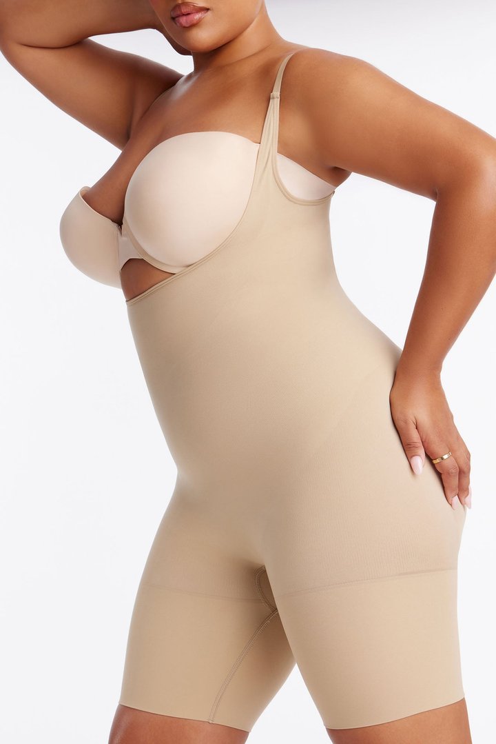 Nova Sculpt Seamless Strong Compression Butt Lifting Bodysuit - Sand