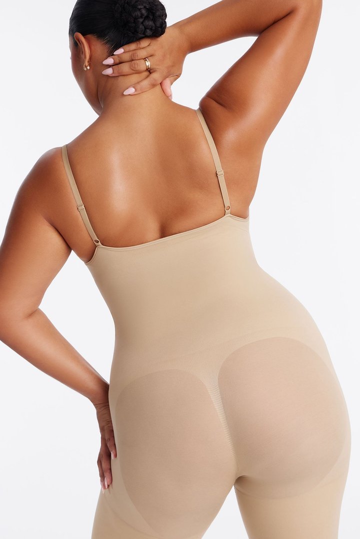 Nova Sculpt Seamless Strong Compression Butt Lifting Bodysuit - Sand