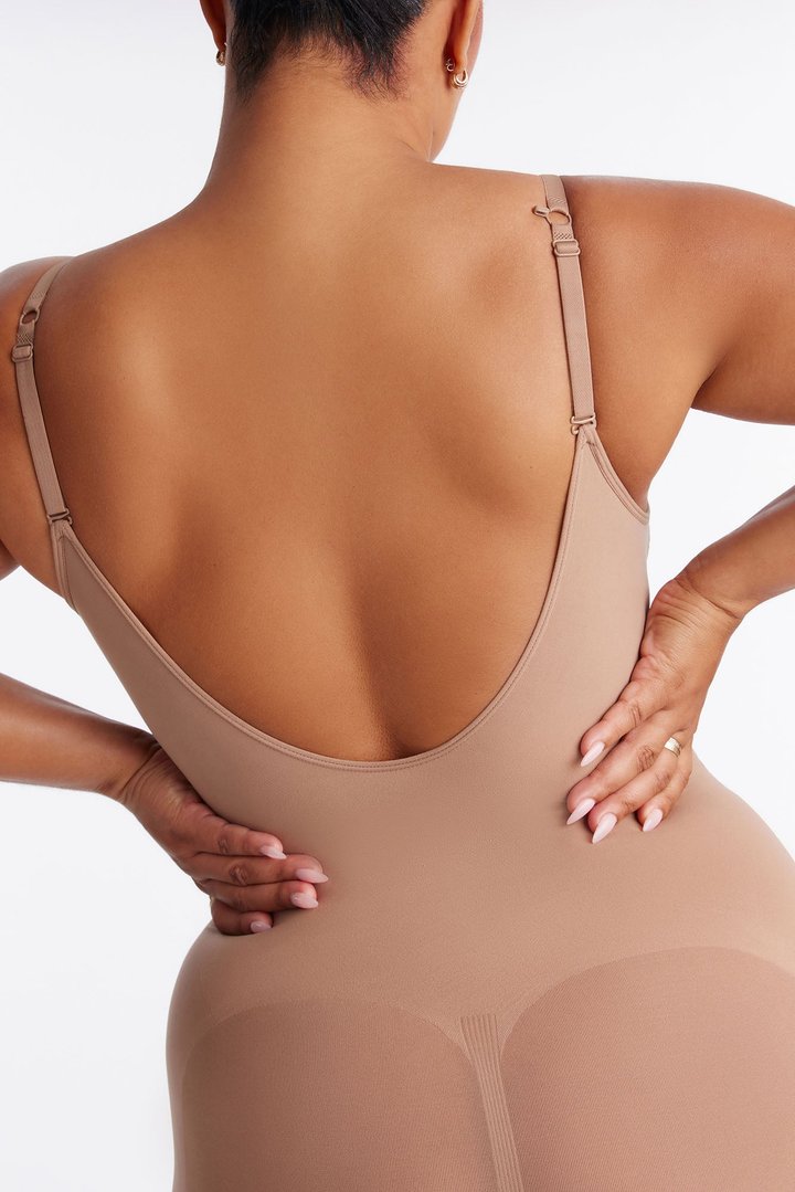 Nova Sculpt Seamless Strong Compression Low Back Thigh Shaping Bodysuit - Nude