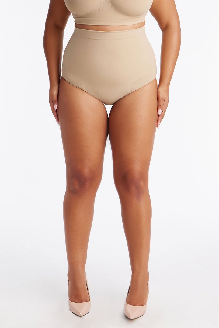Nova Sculpt Seamless Strong Compression Mid Waist Brief - Sand