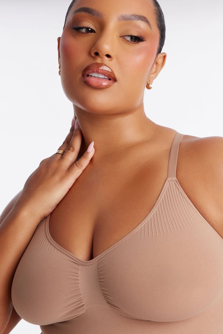 Nova Sculpt Seamless Strong Compression Low Back Thong Bodysuit - Nude