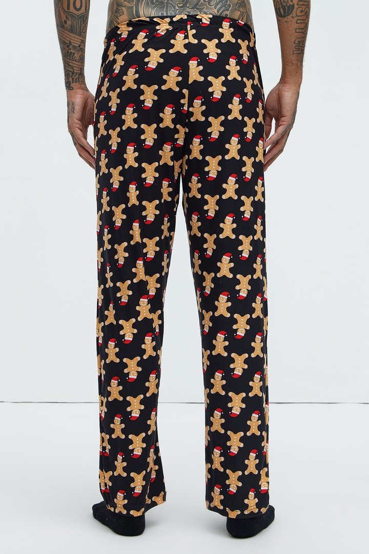 Holiday Squad Gingerbread Holiday PJ Set - Red/Black