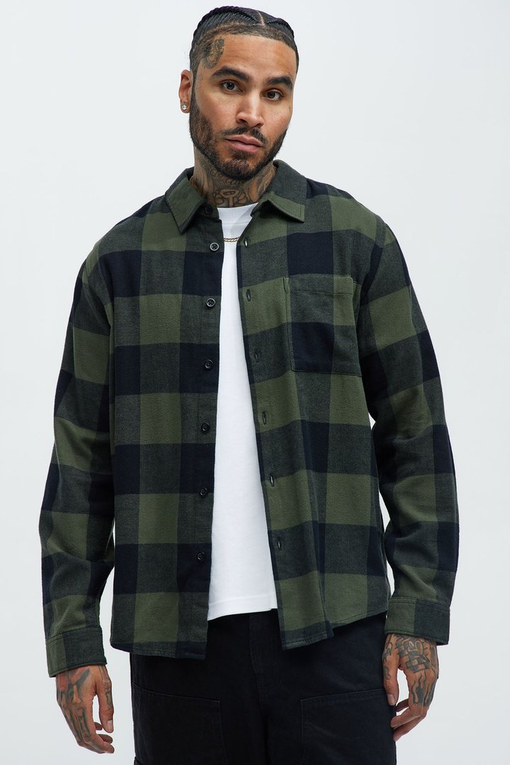 Park Flannel Shirt - Green/combo