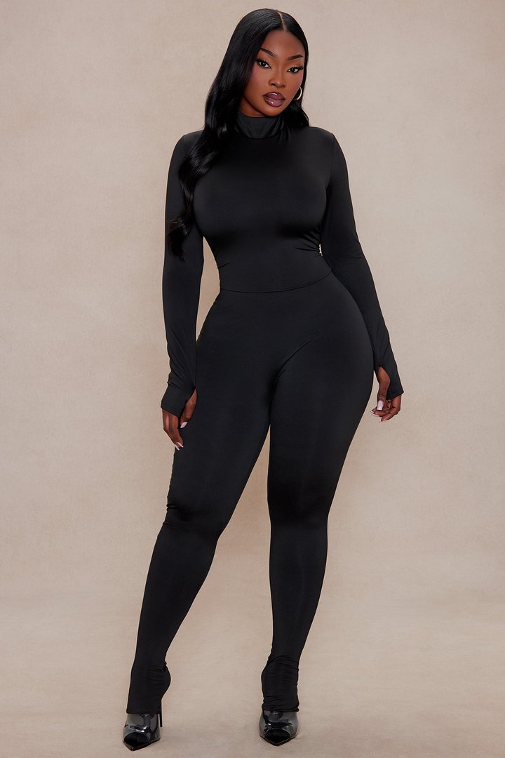 Kyra Double Layered Jumpsuit - Black